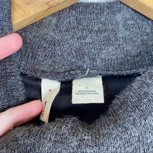 Anthropologie Moth Gray Knit Lace Back Sleeveless Sweater - Picture 5 of 8